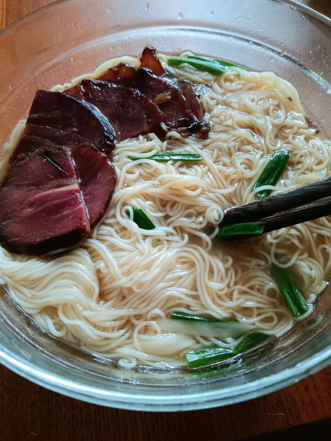 快手早餐-酱汤面，汤都喝光