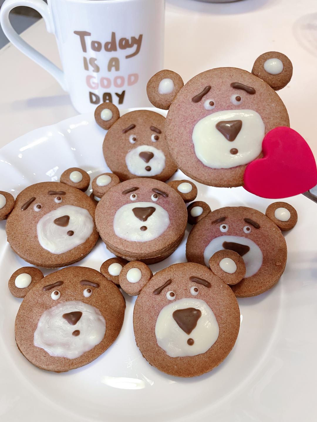 百搭曲奇配方 | 草莓熊饼干