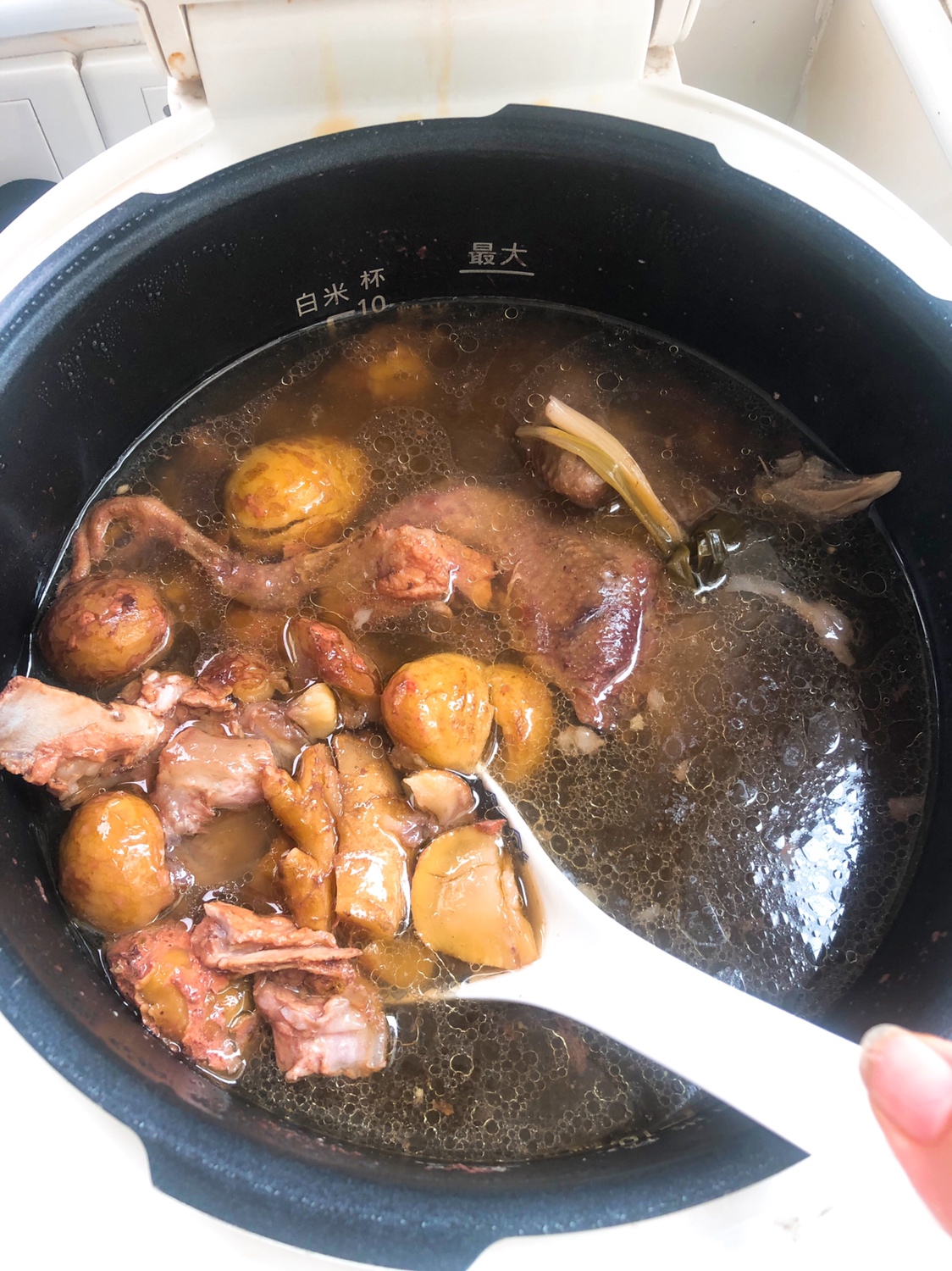 板栗龙骨乳鸽汤（咸甜味）电高压锅版的做法