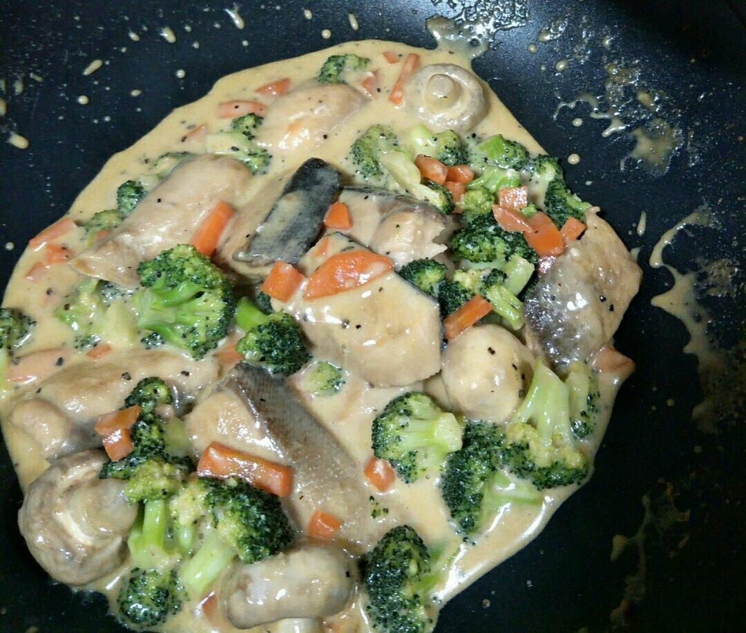 三文鱼奶油炖菜+芝士焗饭【曼食慢语】