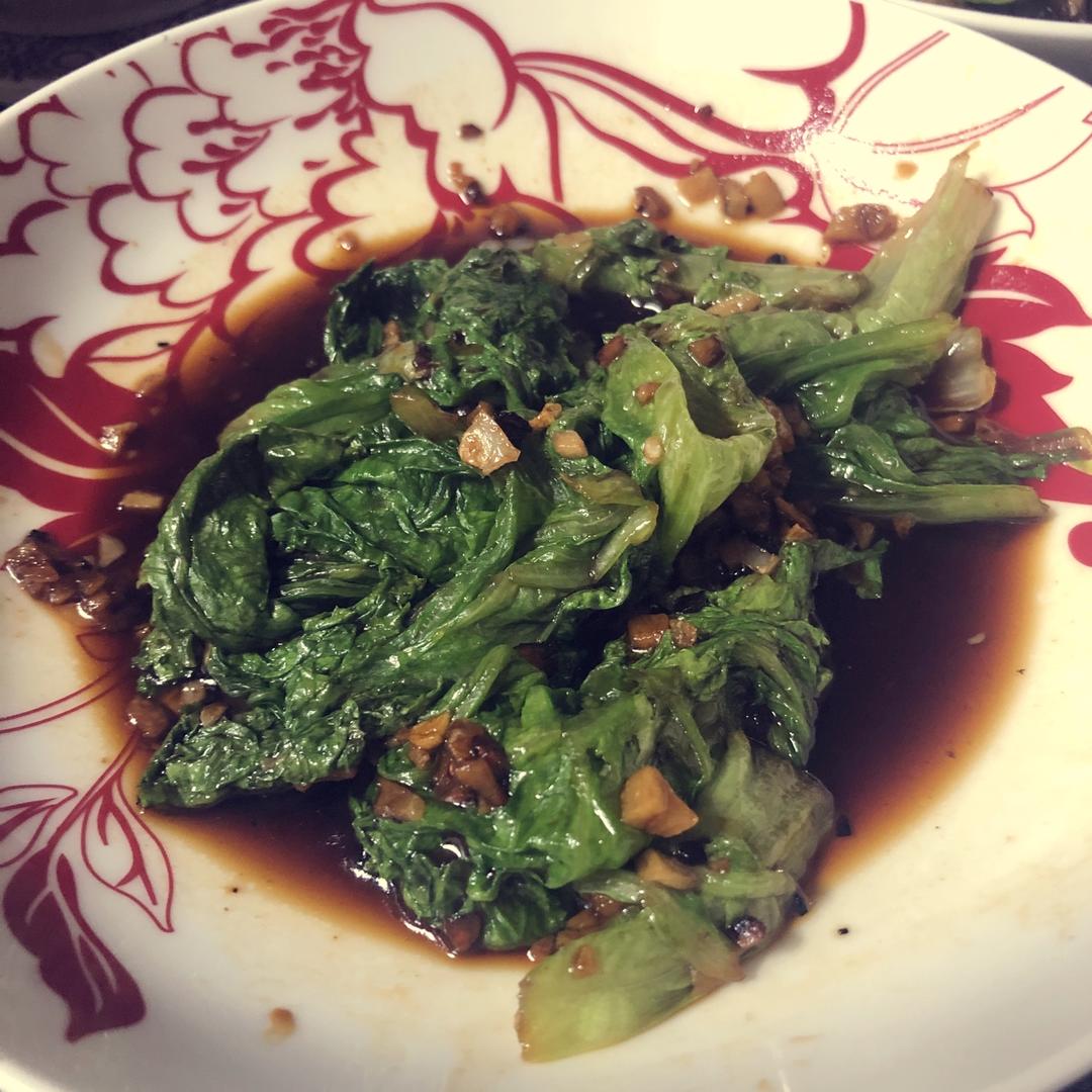 蚝油生菜（翠绿及摆盘秘诀）