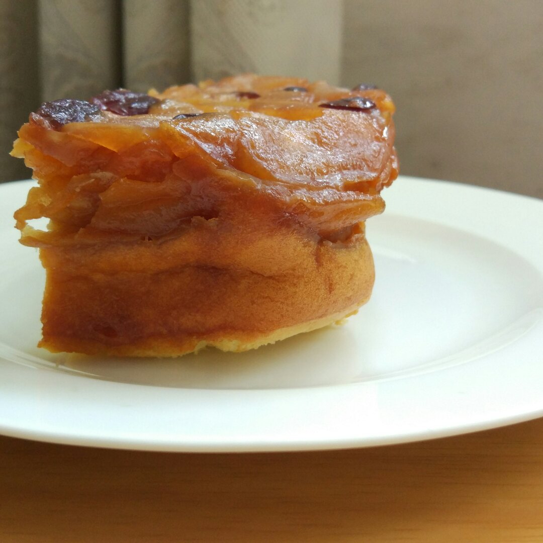 青木eri贫困交加做的焦糖苹果翻转蛋糕