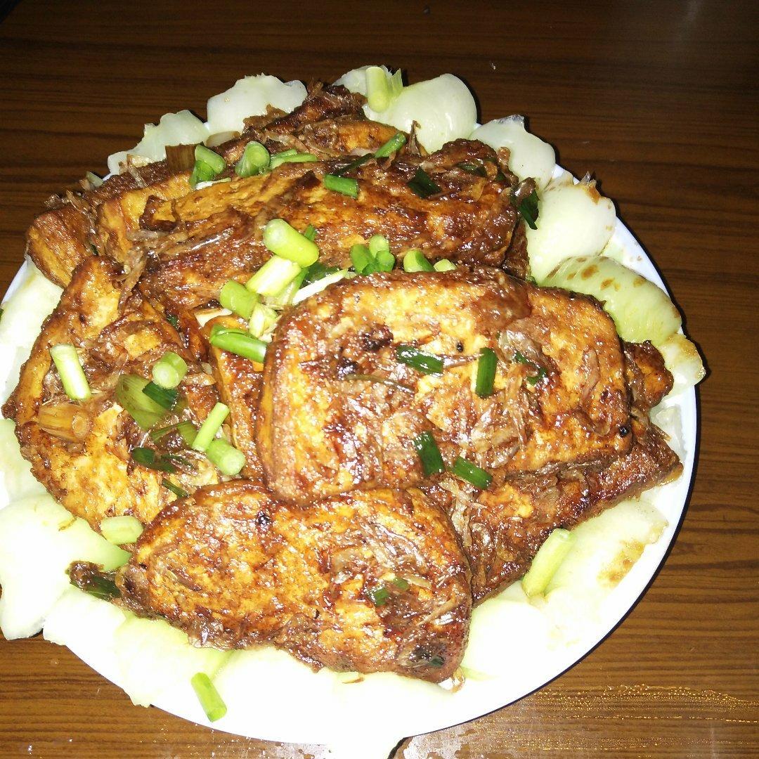 虾皮锅塌豆腐 （鲁菜）