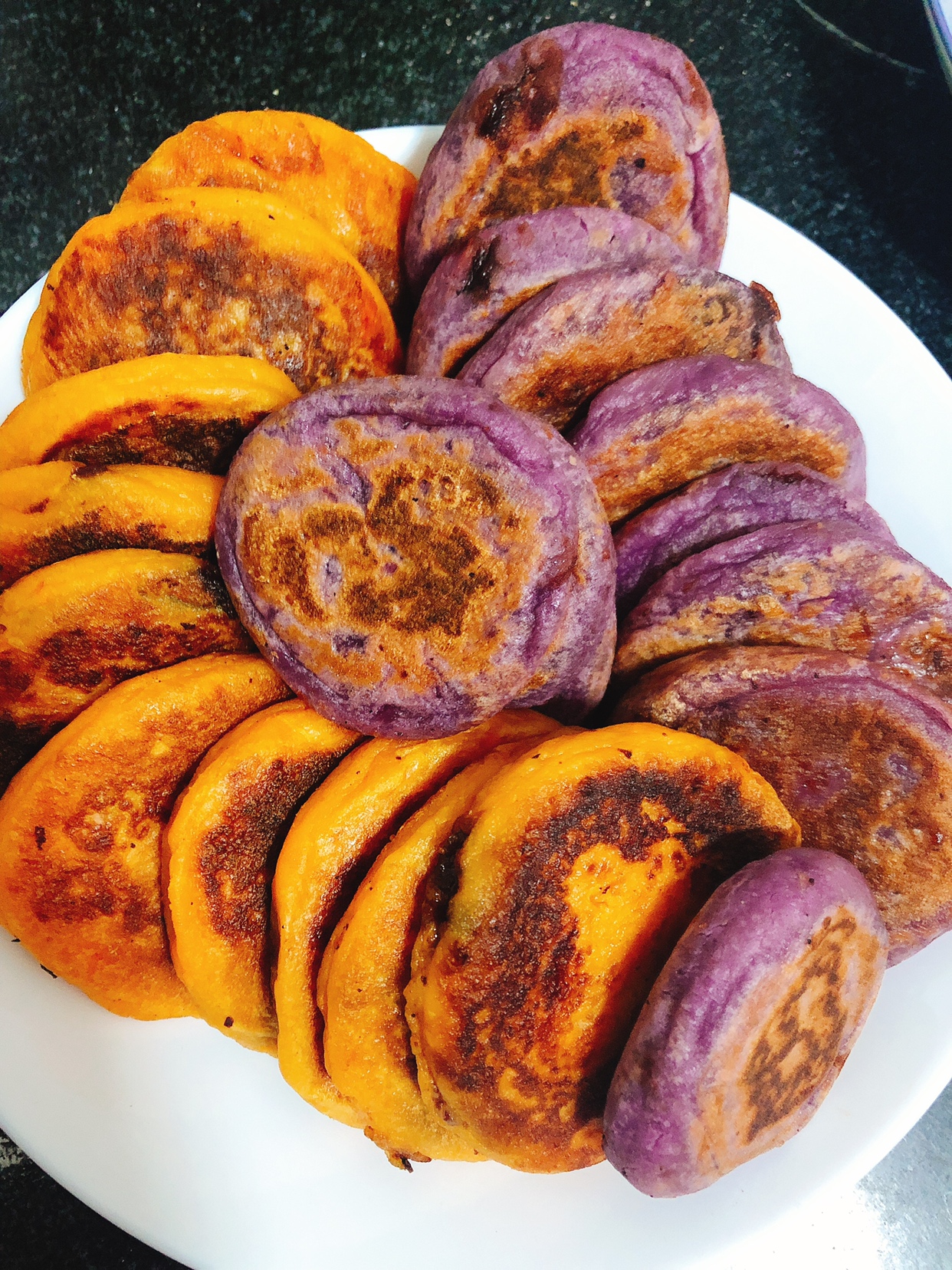 红薯紫薯糯米饼