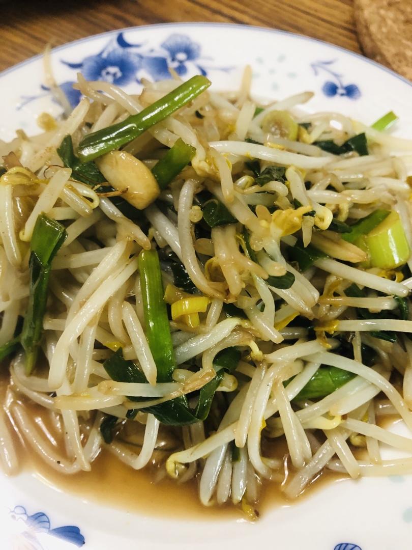 韭菜炒豆芽