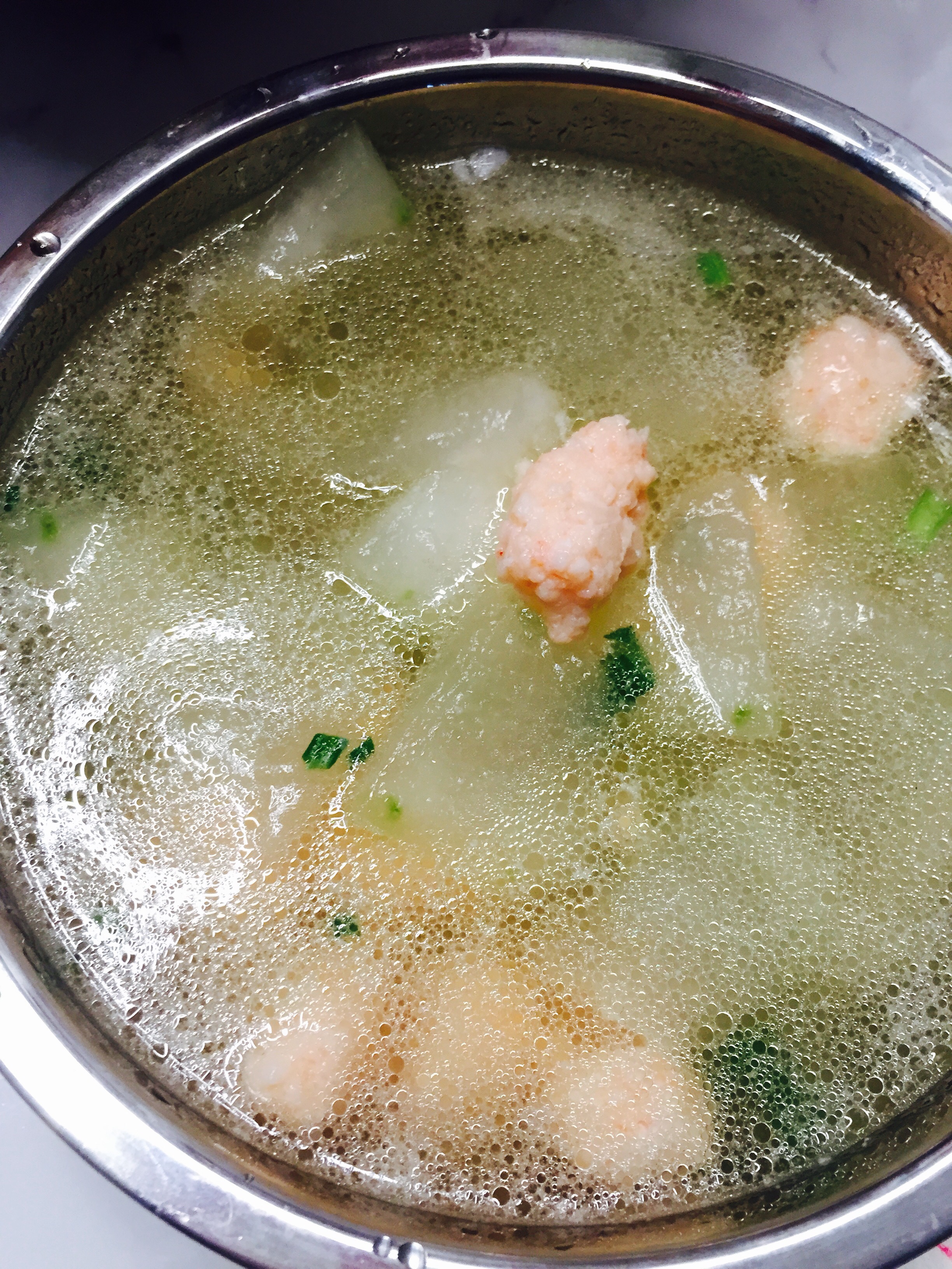 冬瓜虾丸汤的做法