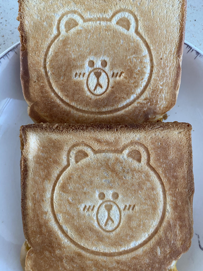 ❤️超可爱的布朗熊🐻三明治🥪快手早餐🥣