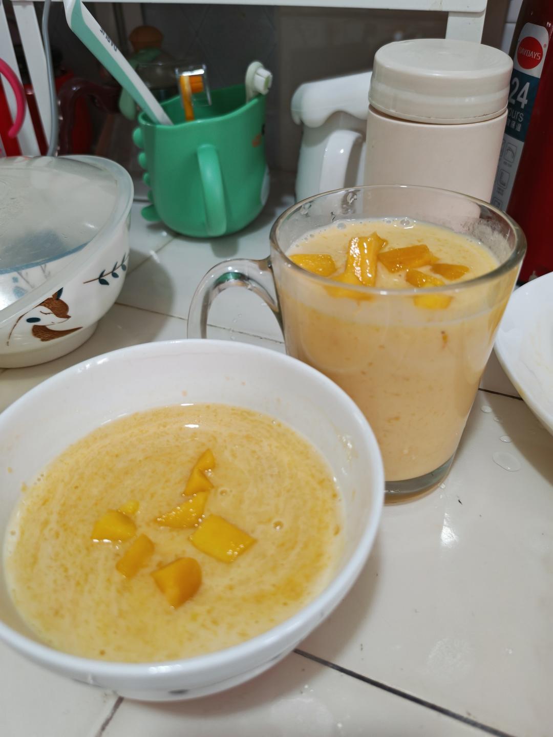 港式甜品——杨枝甘露(芒果西米露)附芒果花切法