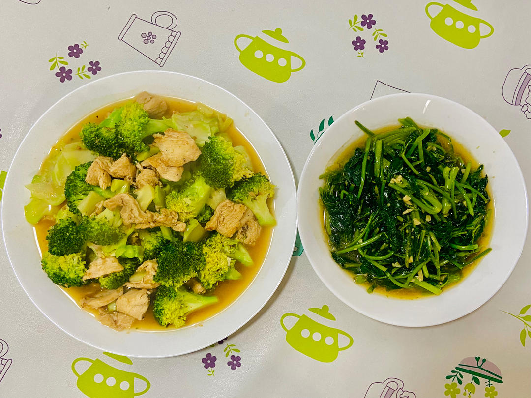 鸡胸肉炒西兰花