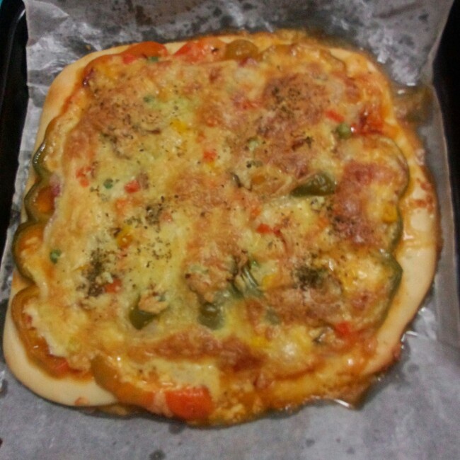 厚底鲜虾培根披萨