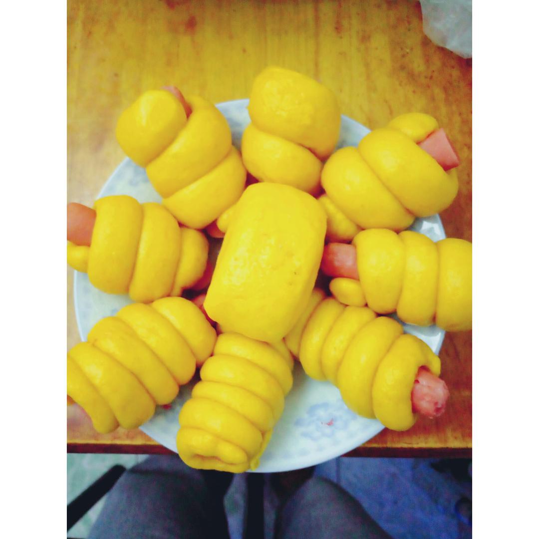 快手火腿卷～一次发酵