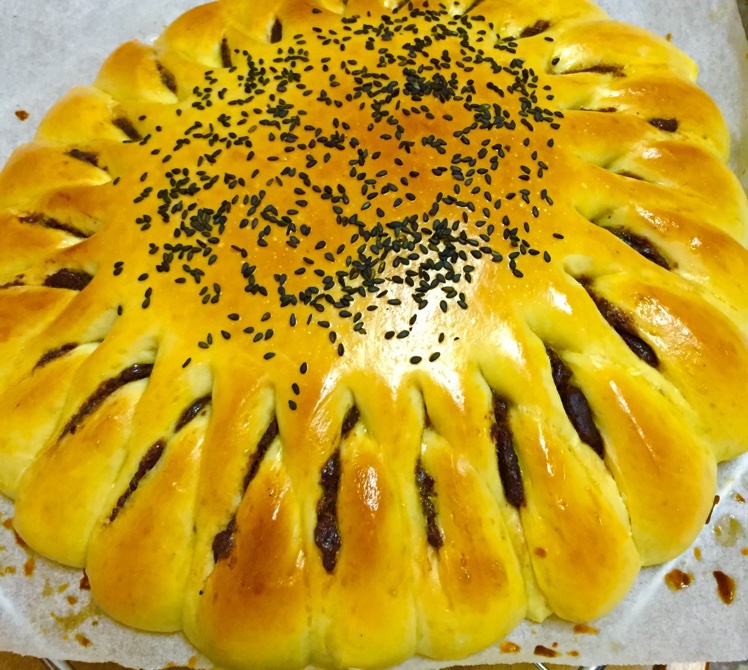 向日葵豆沙面包