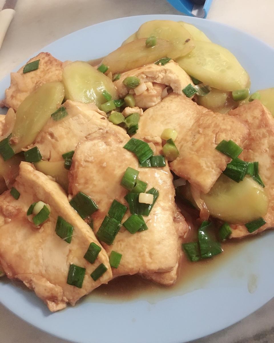 蚝油嫩豆腐
