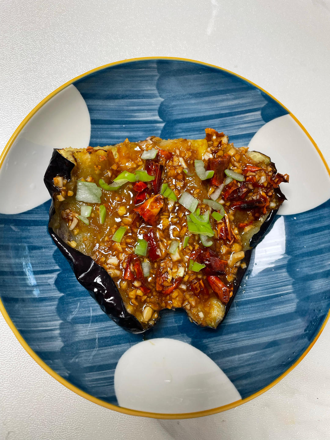 空气炸锅超简单的爆香蒜蓉烤茄子