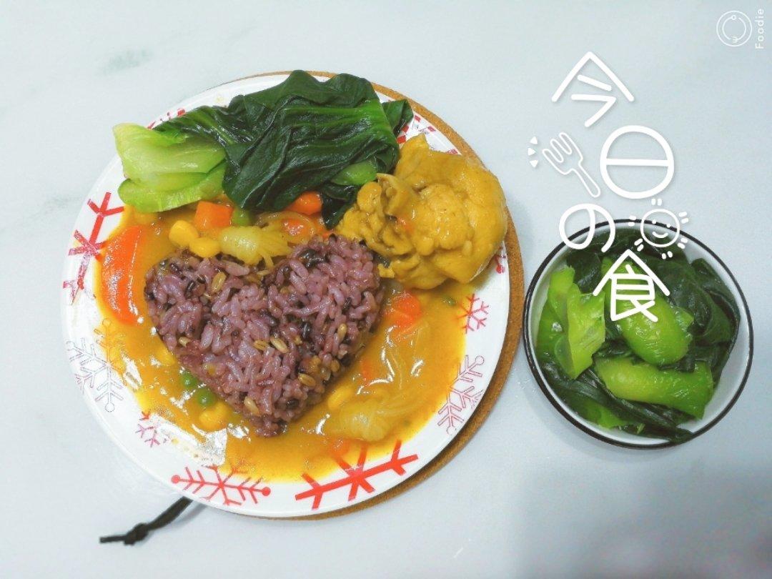 咖喱鸡块饭