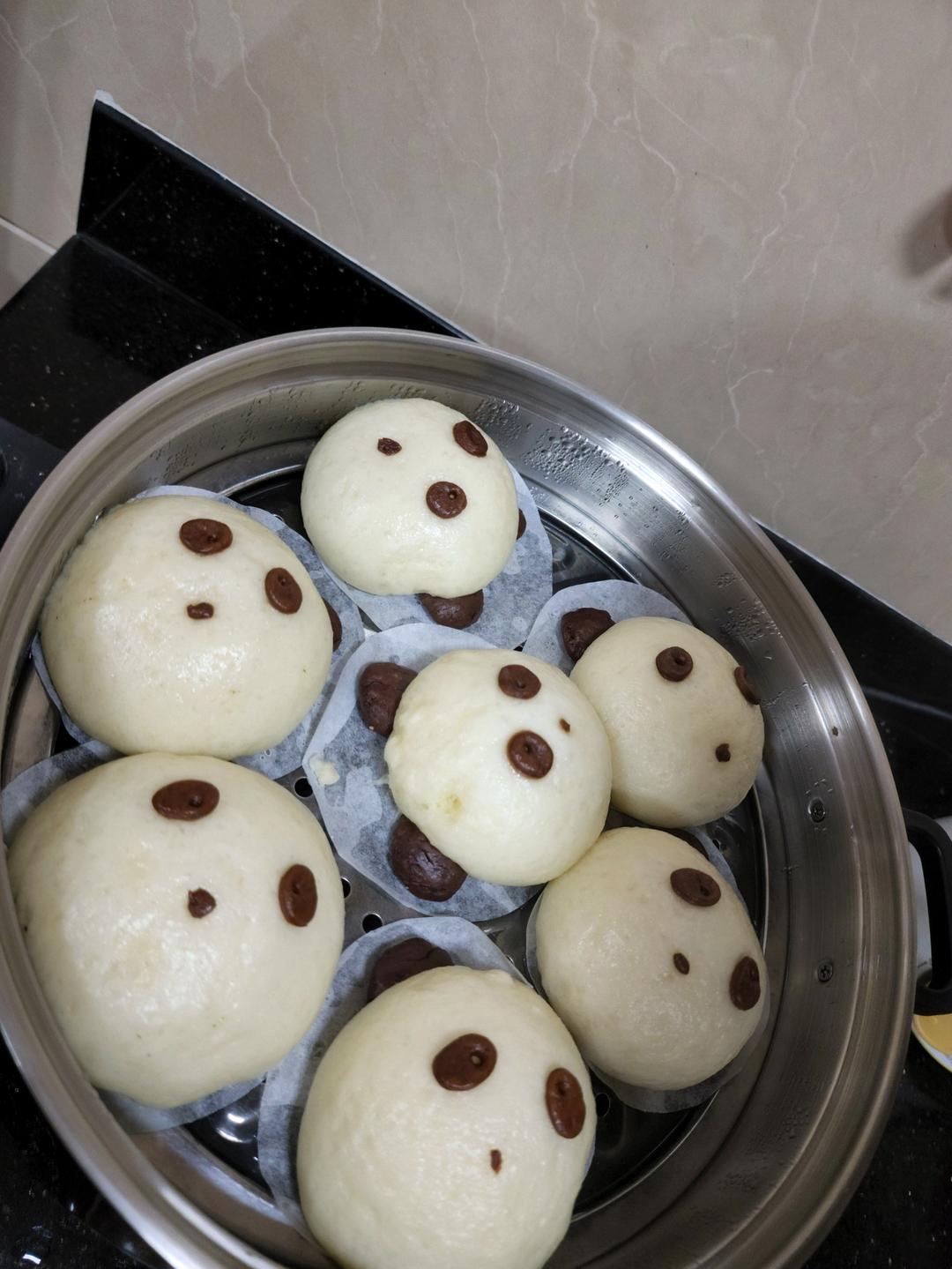 熊猫豆沙包&紫薯包