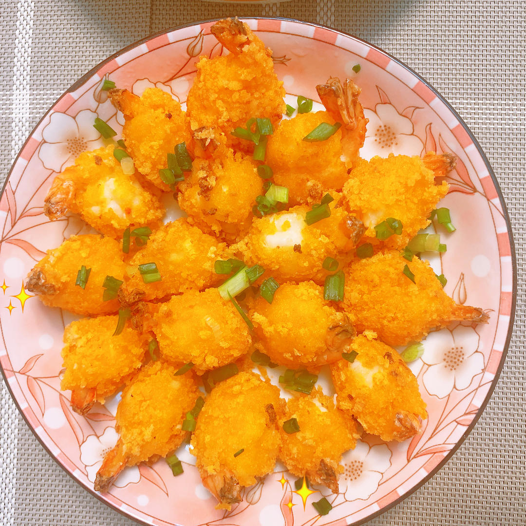 🌈颜值爆表的黄金虾球🍤，外酥里嫩，做法超简单～