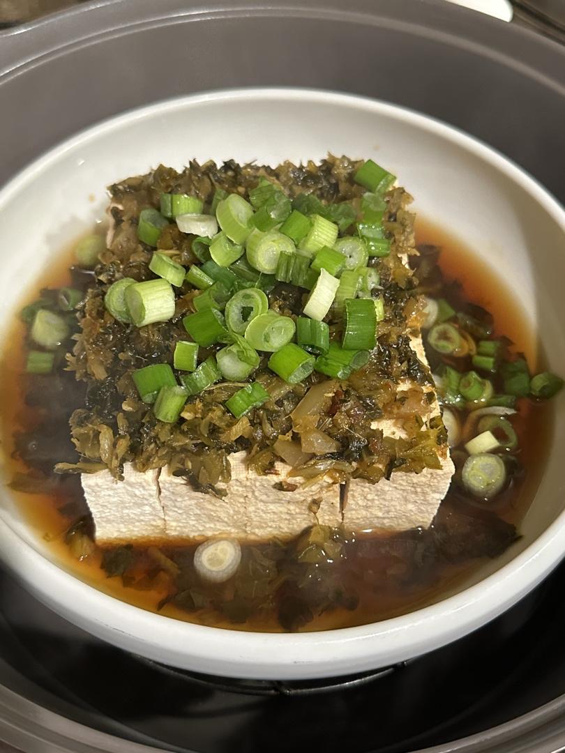 酸腌菜蒸豆腐 | 强烈推荐，太太太好吃了