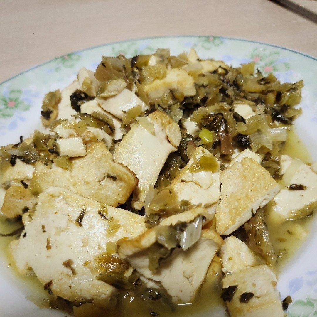雪菜焖豆腐，儿时的味道