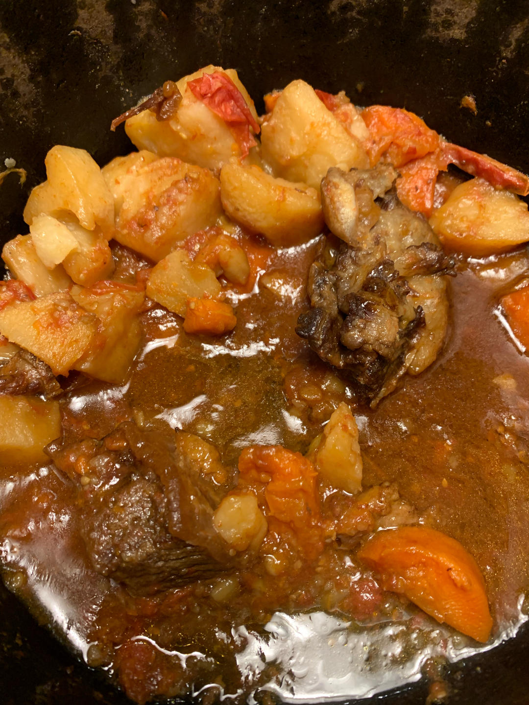 不加任何香料的红烧牛肋排段