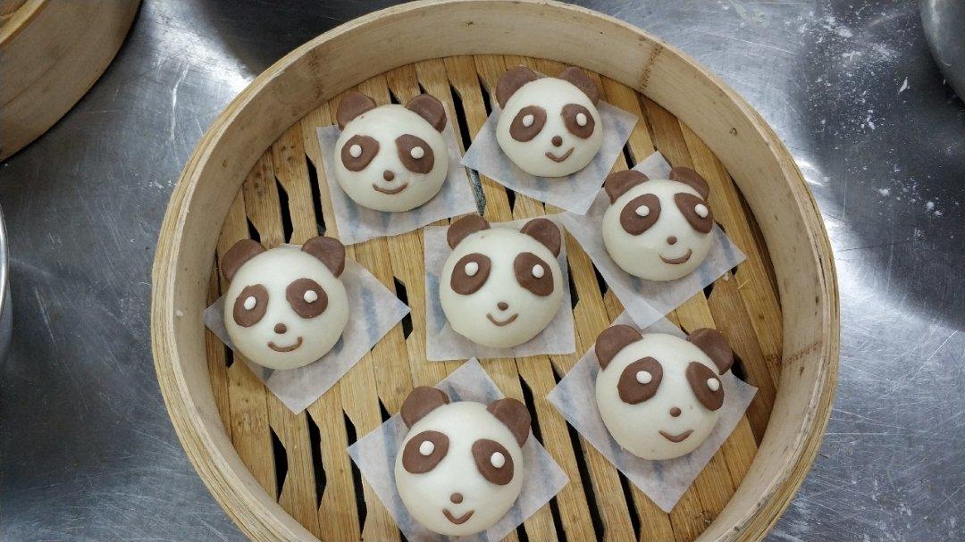 简单易做的萌宠熊猫宝宝叉烧包子馒头