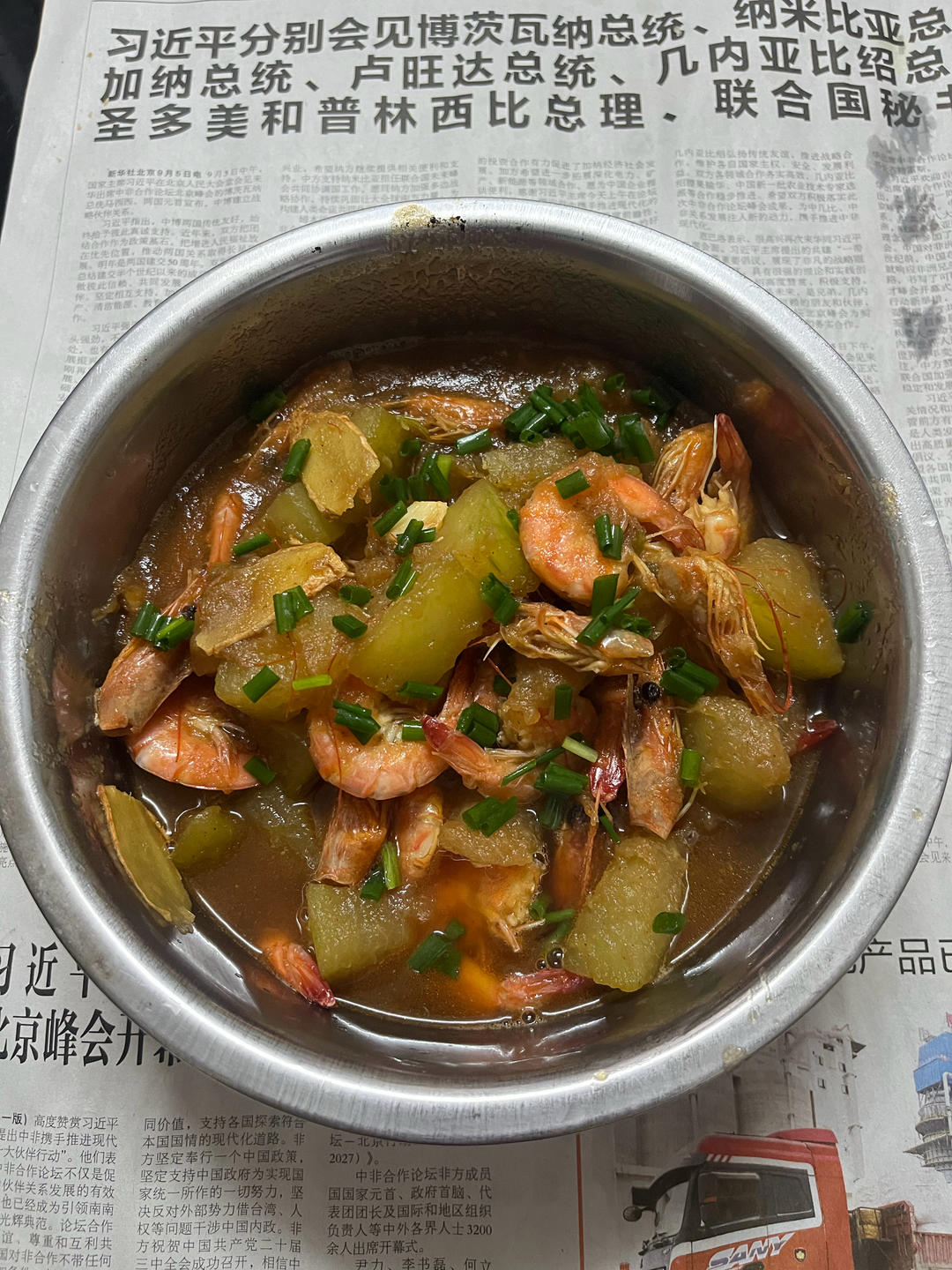 鲜香味美 超级下饭快手菜～冬瓜炖大虾🦐