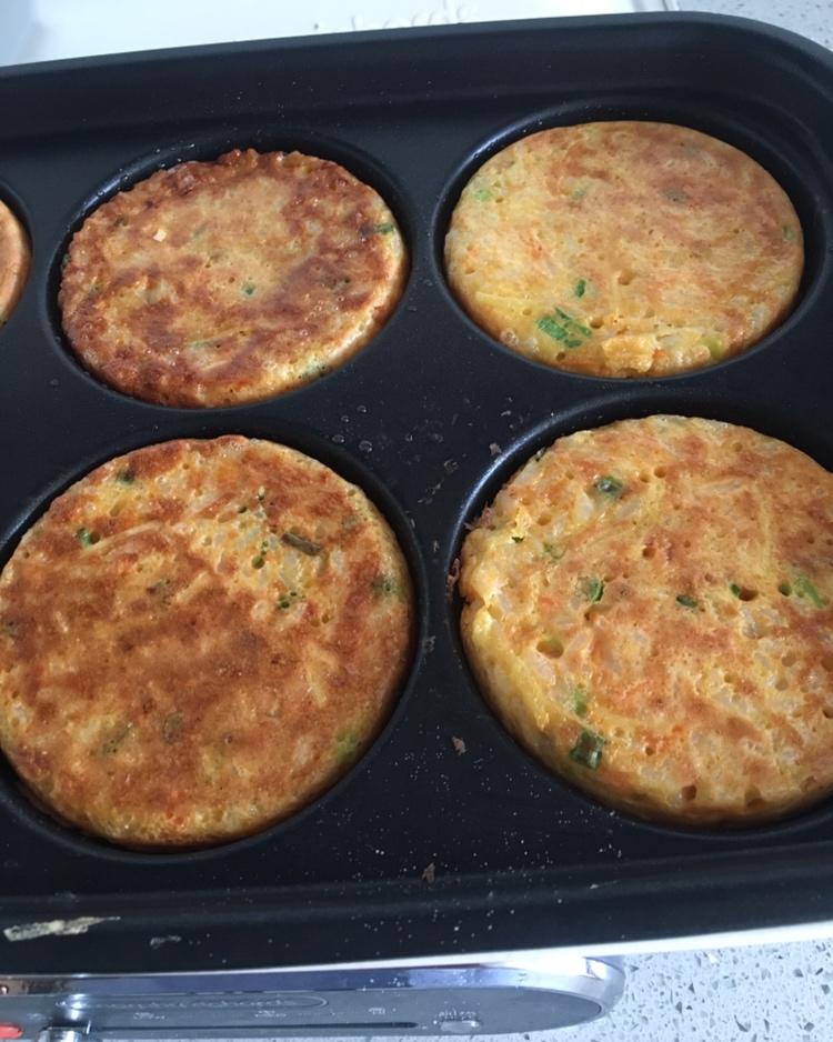 快手早餐…米饭鸡蛋饼