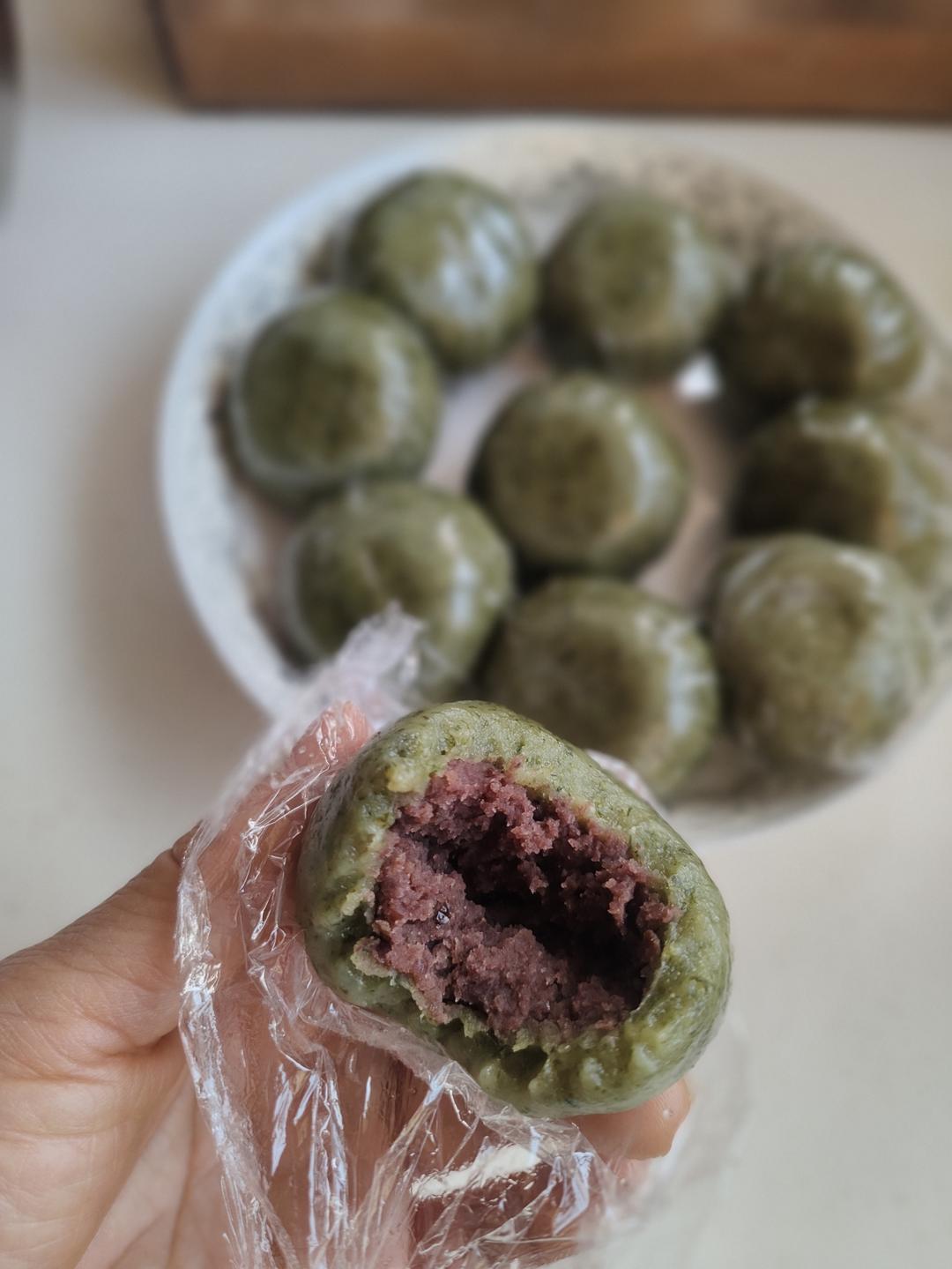 软糯Q弹的艾草青团（附艾草汁制作保存方法）