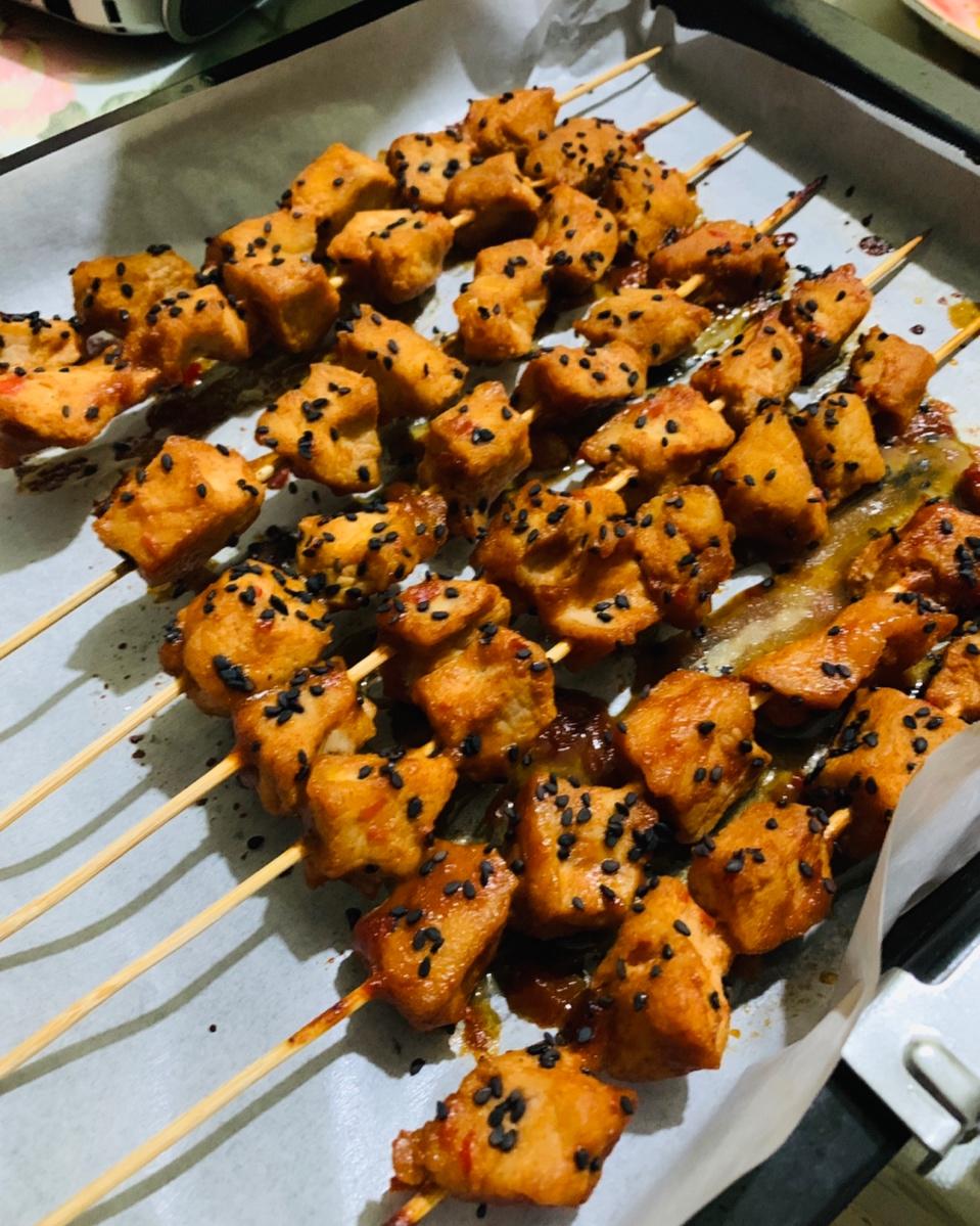 烤里脊肉串--（北鼎烤箱食谱）