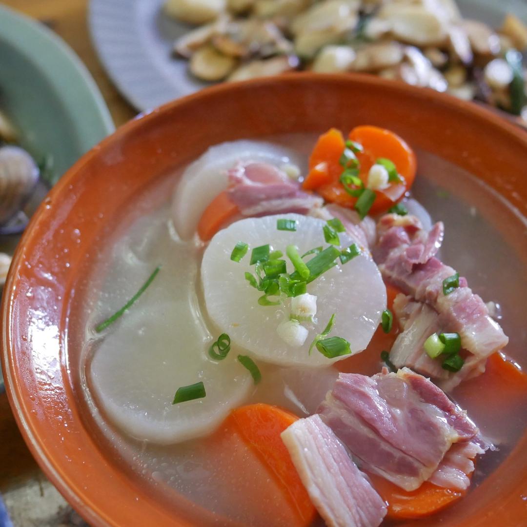 咸肉萝卜煲