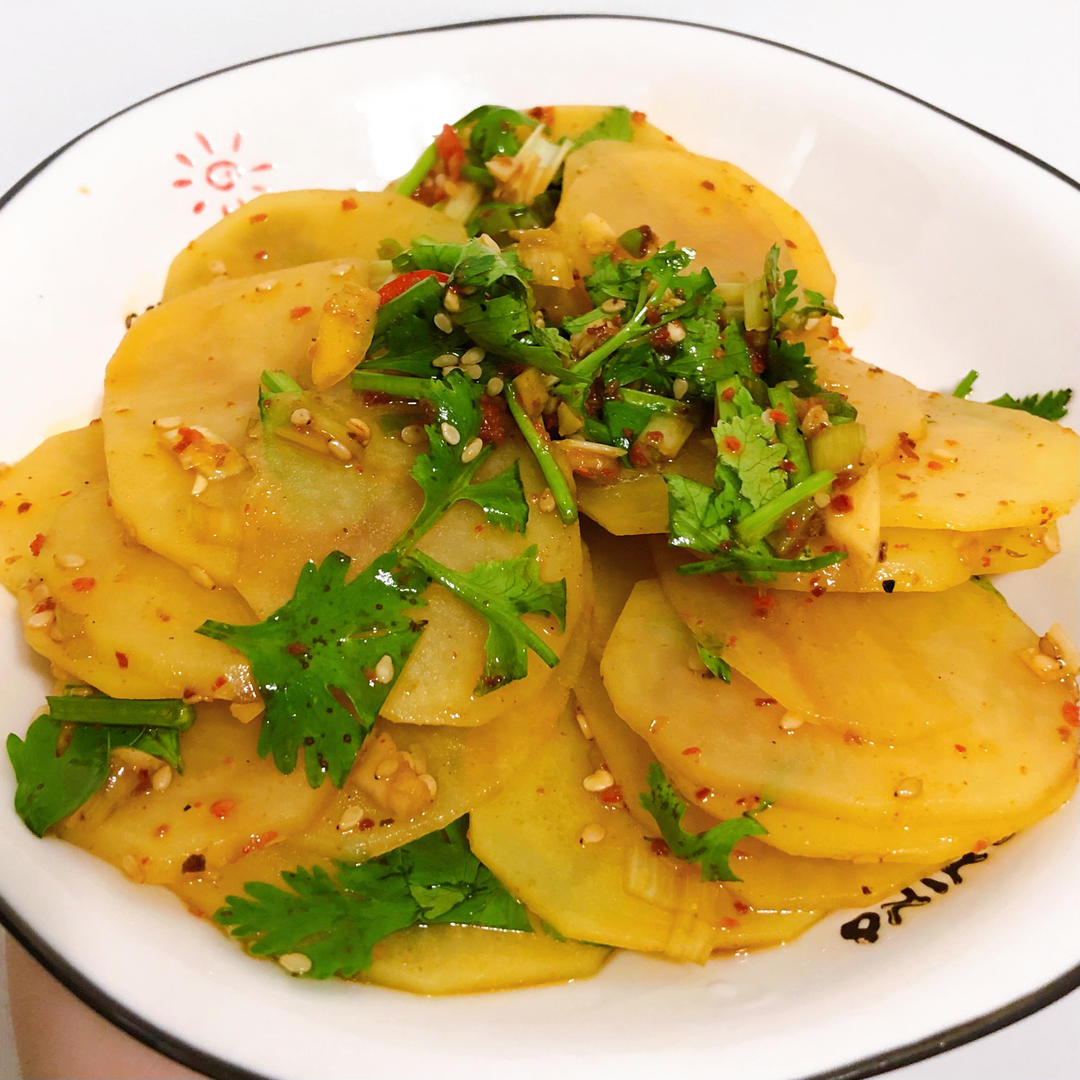 🔥爆好吃超爽口开胃的凉拌酸辣土豆片❗️超简单