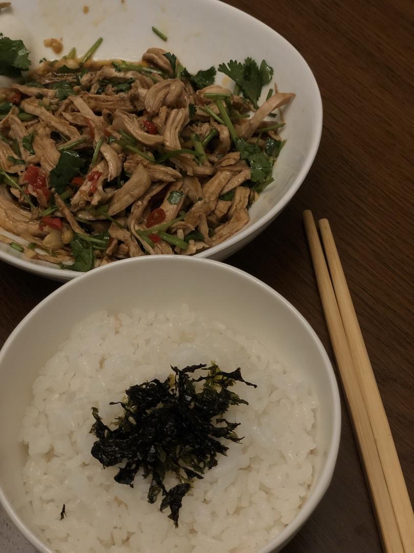 减脂健身｜凉拌手撕鸡丝（香辣&麻油版）