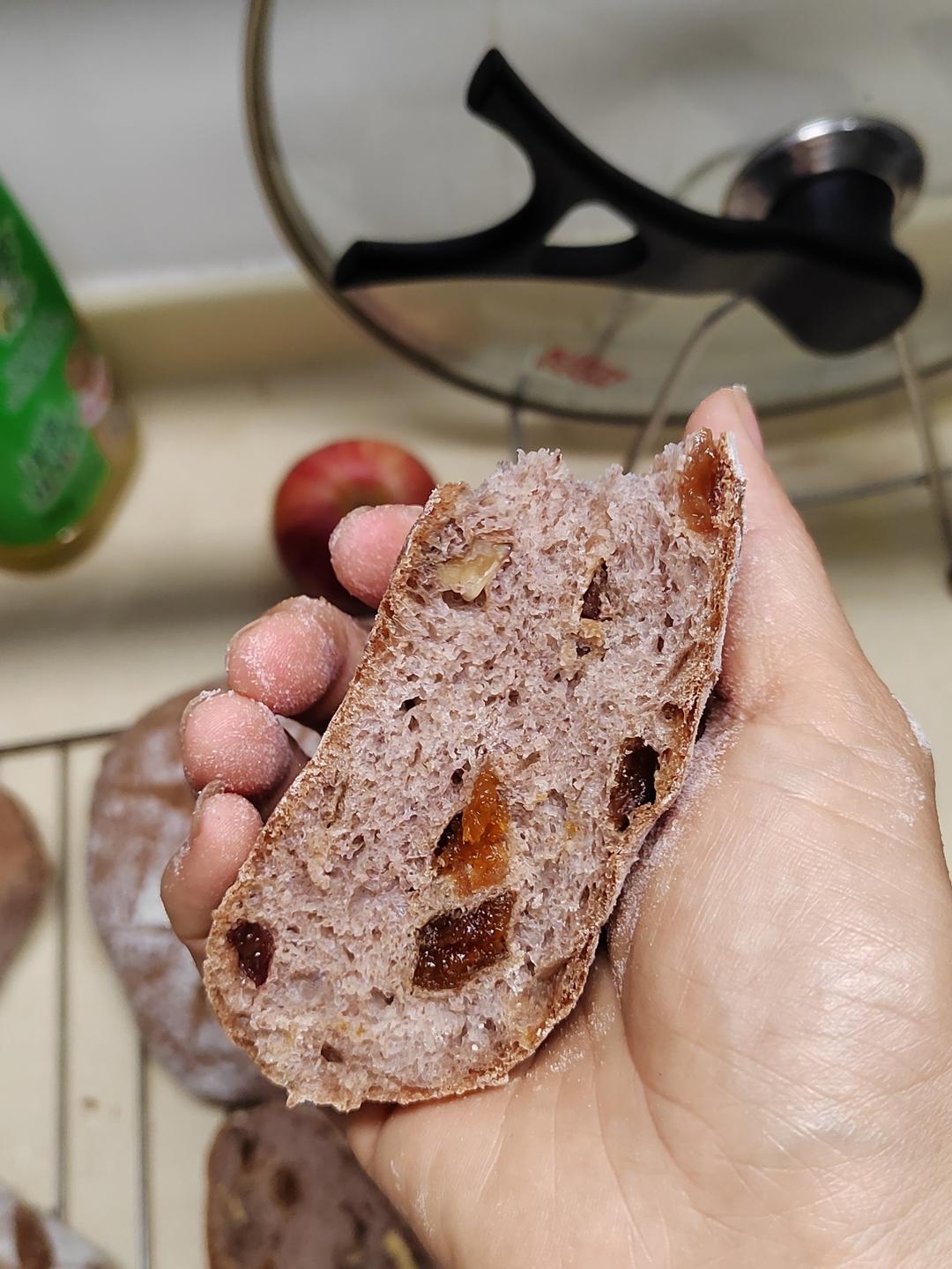 复刻山姆新品蓝莓杏干酸法包，一个面包有一斤！