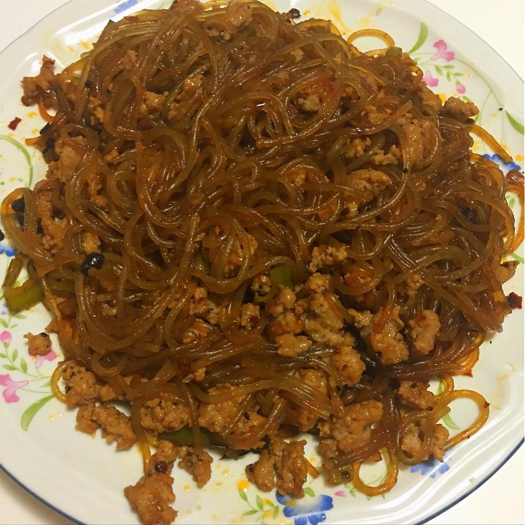 肉末炒粉丝