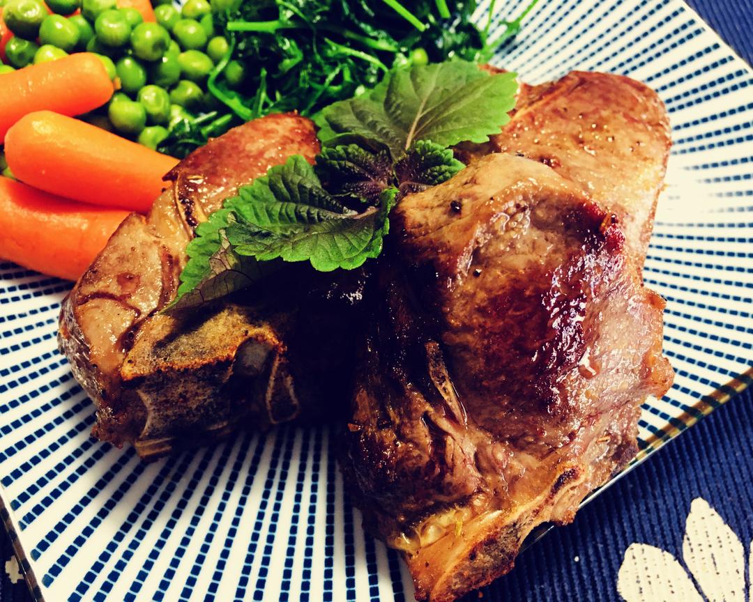 香煎t骨羊排(lamb loin chop)的做法