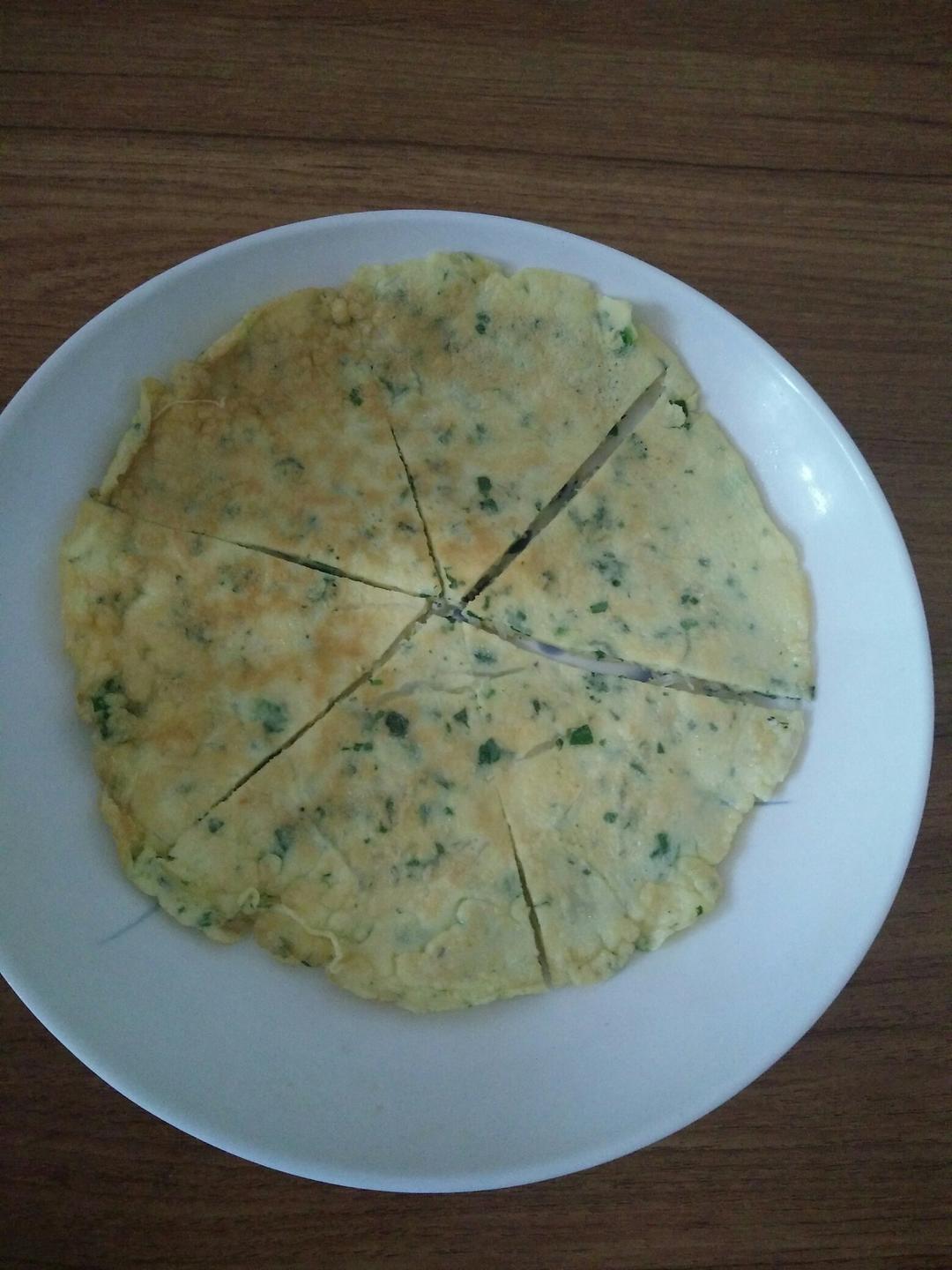 小银鱼鸡蛋饼
