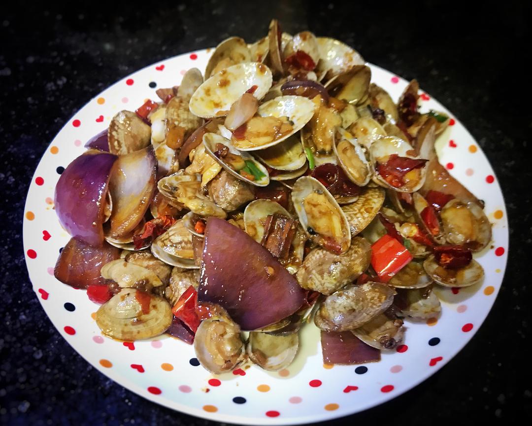 香辣蒜蓉爆炒花甲