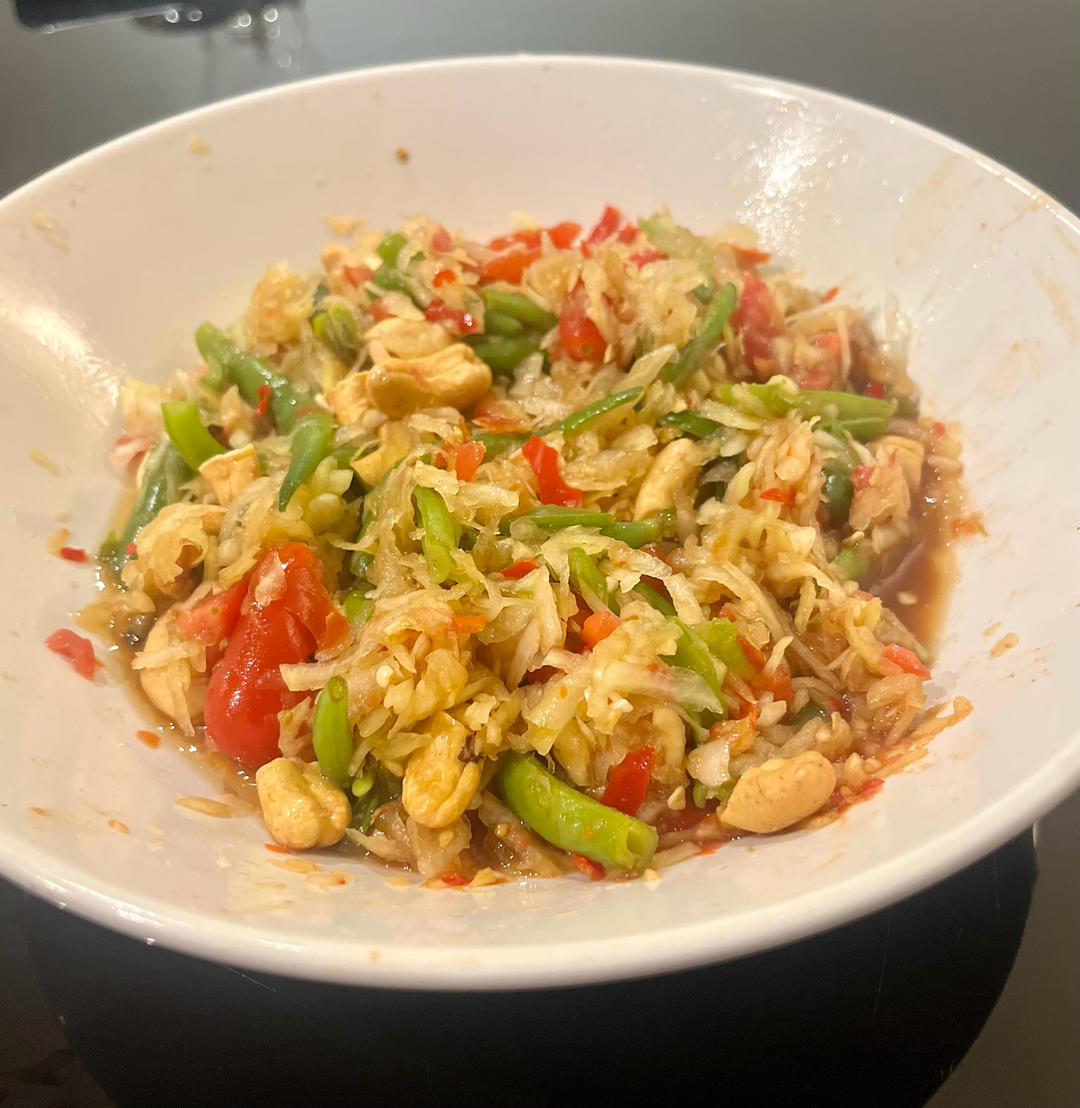 海南鸡饭和青木瓜沙拉