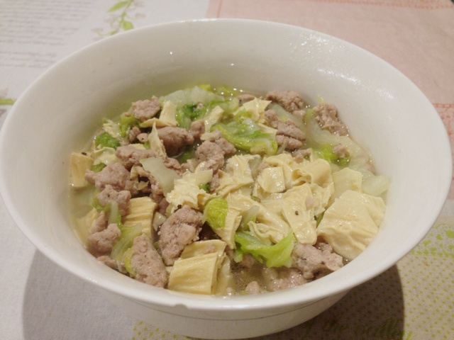 白菜烂糊肉丝