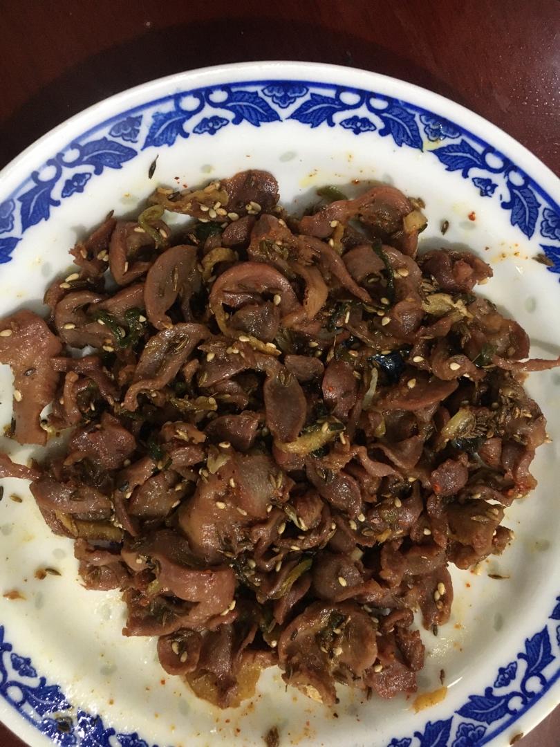 迷迭香的盛夏做的孜然鸡胗