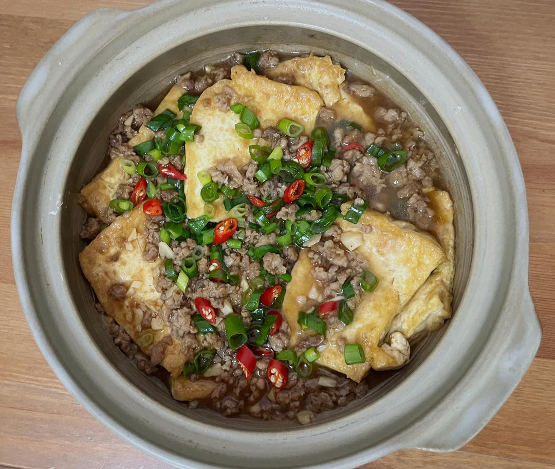 肉沫豆腐煲