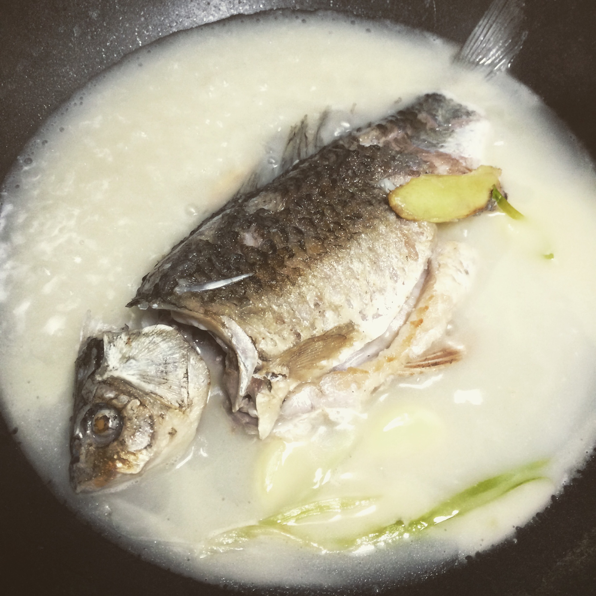 坂上的ic卡做的奶白鲫鱼汤