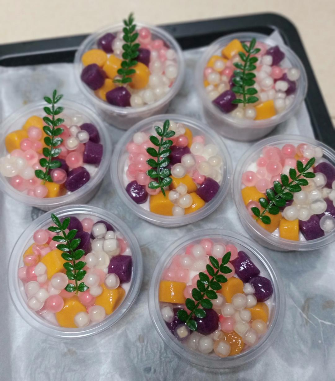 夜市超🔥摆摊甜品，芋泥麻薯冰汤圆❗️学会可以直接出摊