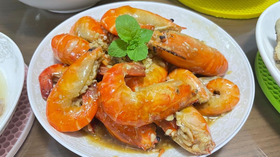 蜂芥虾球的做法