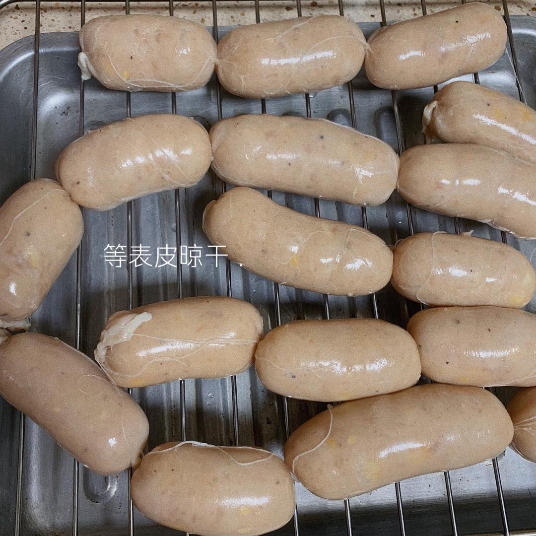 Q弹爽口的鸡肉玉米肠（第一次做记录下比例，方便下次做）