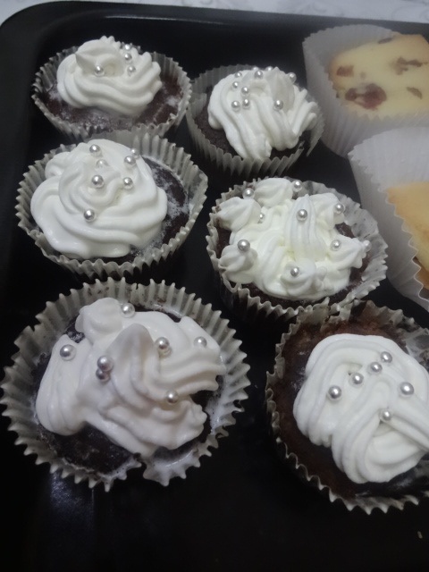 古典巧克力cupcake配马斯卡彭奶油霜