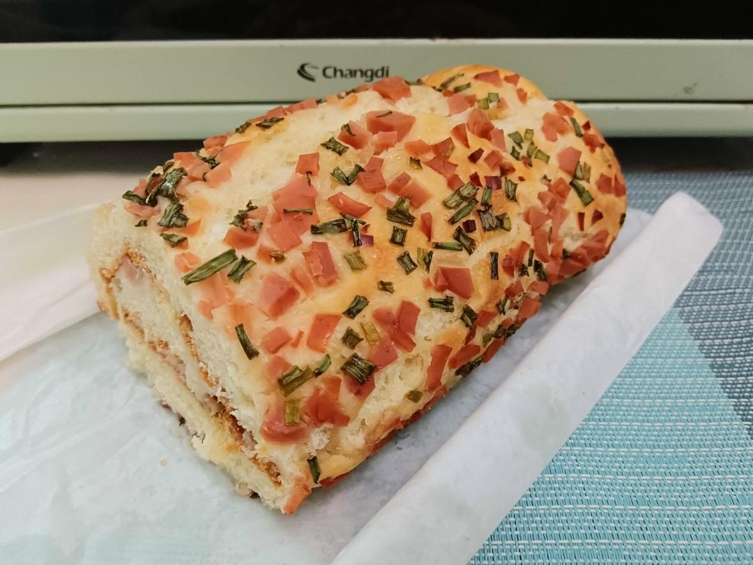 老式香葱肉松面包卷---记忆中小时候的味道