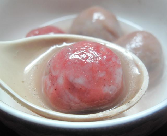 玫瑰豆沙汤圆———一口一颗的少女之心❤️的做法