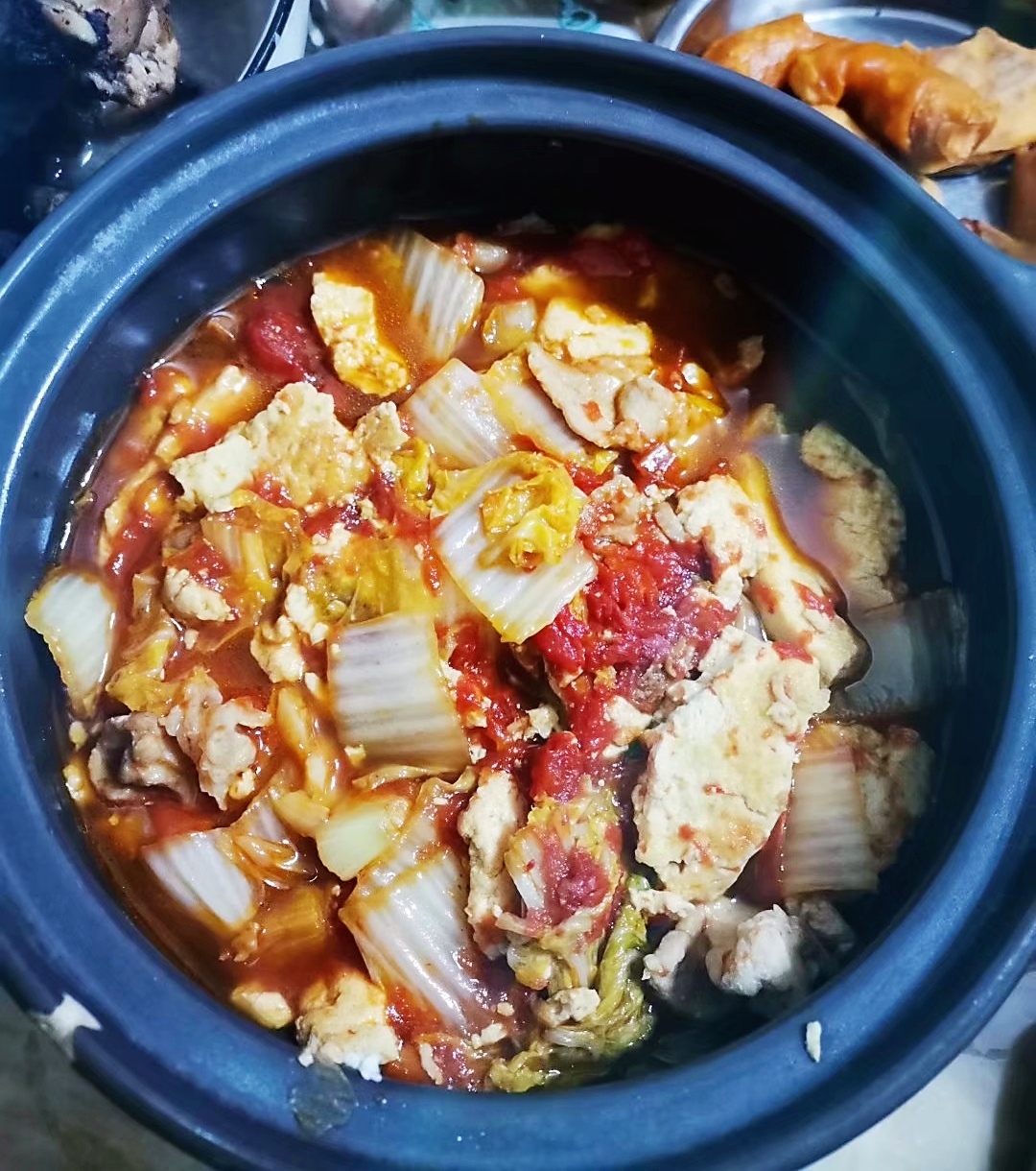 简单易做番茄豆腐煲的做法