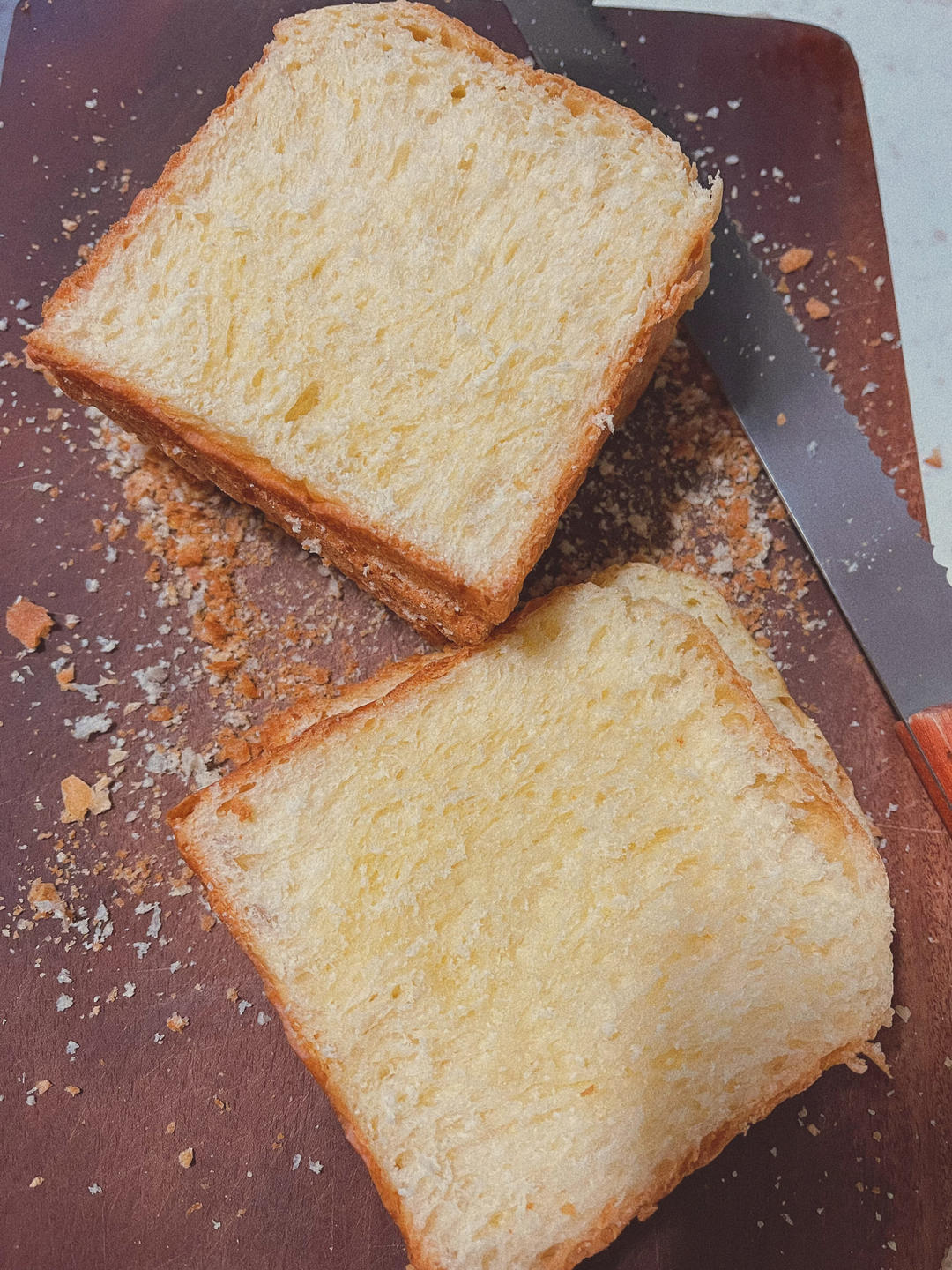 做一次就成功的牛奶吐司面包（手和面揉出手套膜）最后附全麦吐司
